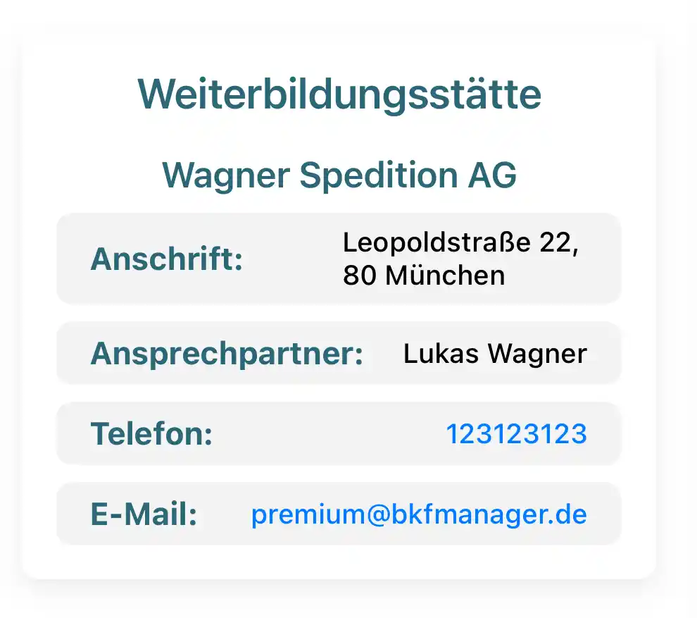 zustÀndige WeiterbildungsstÀtte